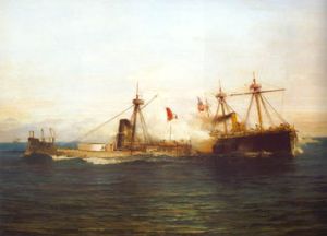 Combate Naval de Iquique, uno de los hechos de armas más conocidos de este conflicto. 